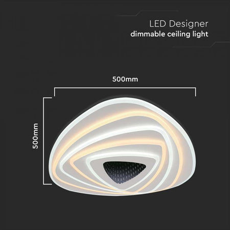 Corp iluminat decorativ dimabil 120W, lumina 3 în 1, alb, V-Tac SKU-15357