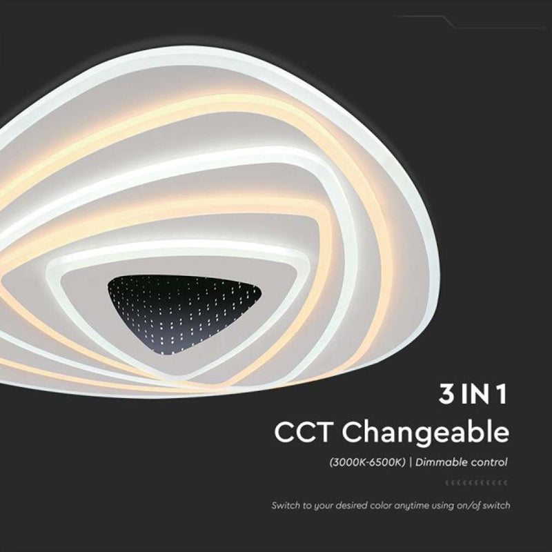 Corp iluminat decorativ dimabil 120W, lumina 3 în 1, alb, V-Tac SKU-15357
