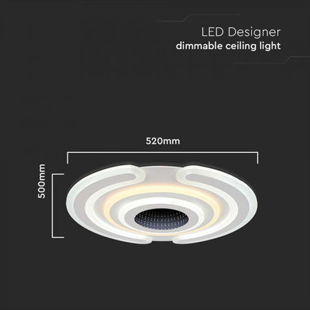 Corp iluminat decorativ dimabil 95 W, lumină 3 în 1, alb V-Tac SKU-15358