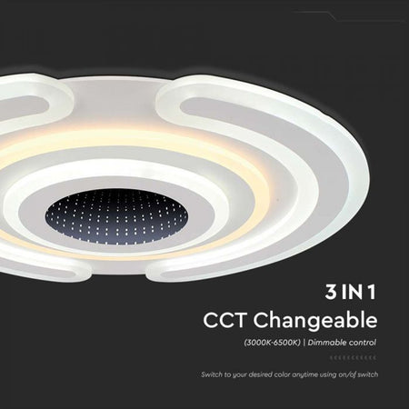 Corp iluminat decorativ dimabil 95 W, lumină 3 în 1, alb V-Tac SKU-15358