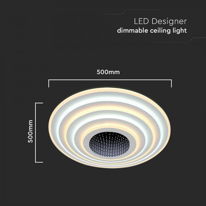 Corp iluminat decorativ dimabil LED 125W, 3000K + 6000K, alb V-Tac SKU-15359