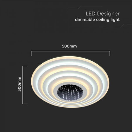 Corp iluminat decorativ dimabil LED 125W, 3000K + 6000K, alb V-Tac SKU-15359