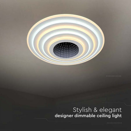 Corp iluminat decorativ dimabil LED 125W, 3000K + 6000K, alb V-Tac SKU-15359