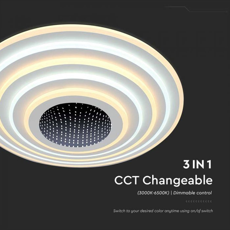 Corp iluminat decorativ dimabil LED 125W, 3000K + 6000K, alb V-Tac SKU-15359
