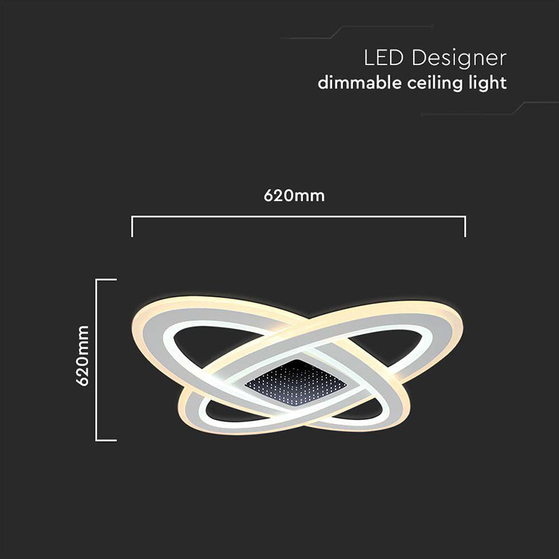 Corp iluminat decorativ dimabil LED 130W, alb, 3 în 1, V-Tac SKU-15360