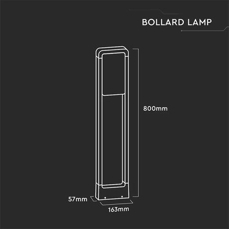Lampă iluminat grădină 10W IP65 3000K alb cald pentru exterior V-Tac SKU-20116