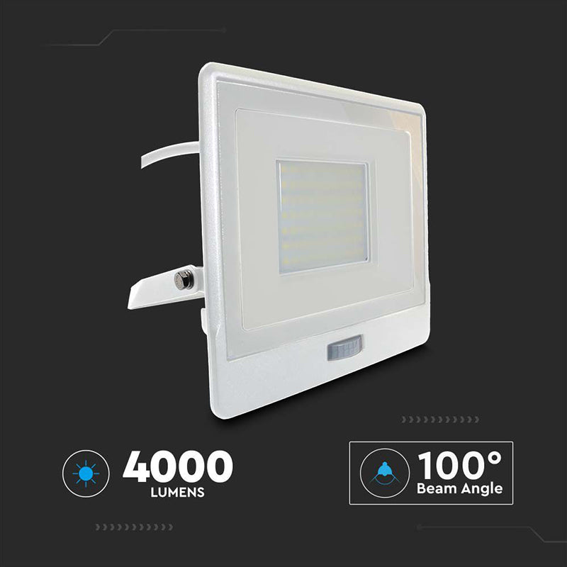 Reflector LED 50W, senzor mișcare, IP65, alb neutru, V-Tac SKU-20302