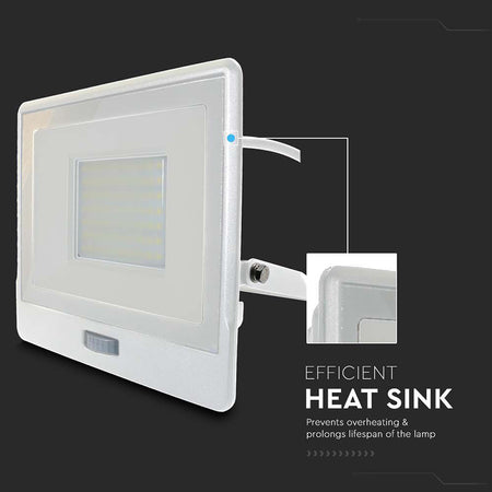 Reflector LED 50W, senzor mișcare, IP65, alb neutru, V-Tac SKU-20302