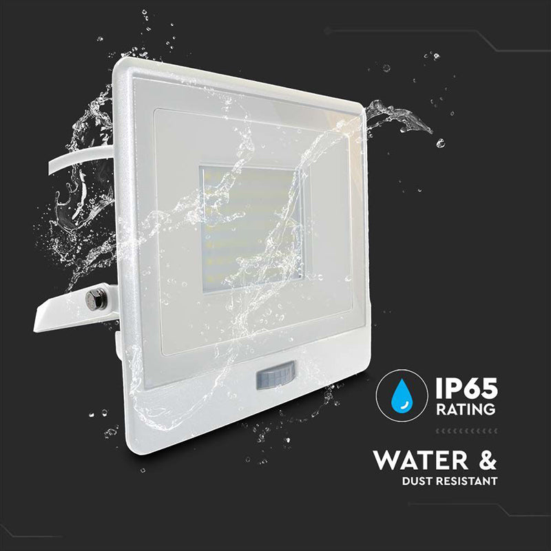 Reflector LED 50W, senzor mișcare, IP65, alb neutru, V-Tac SKU-20302