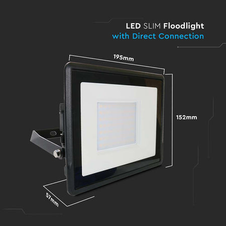 Reflector LED 50W 6400K, cip Samsung, alb rece, IP65 V-Tac SKU-20315