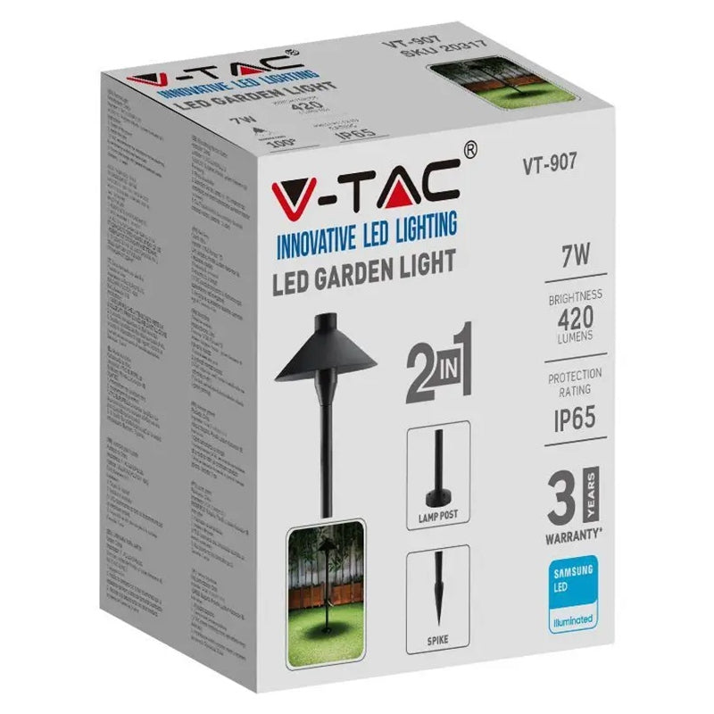 Lampa LED 7W exterior tip stâlp/țaruș cu IP65, V-Tac