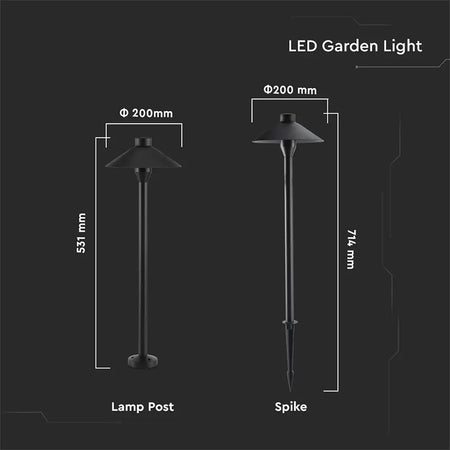 Lampa LED 7W exterior tip stâlp/țaruș cu IP65, V-Tac