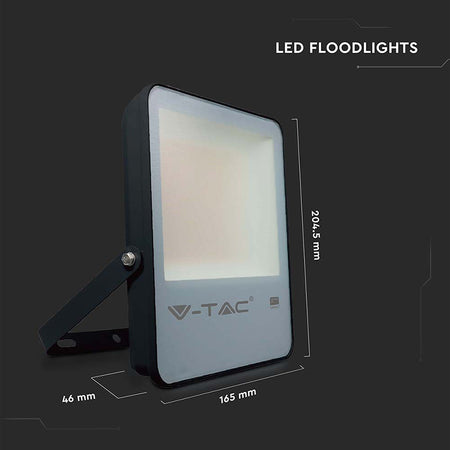 Reflector LED SMD 30W 137 lm/W 6500K IP65 cip Samsung negru/gri V-Tac SKU-20403