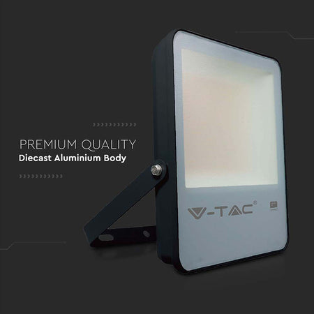 Reflector LED SMD 30W 137 lm/W 6500K IP65 cip Samsung negru/gri V-Tac SKU-20403