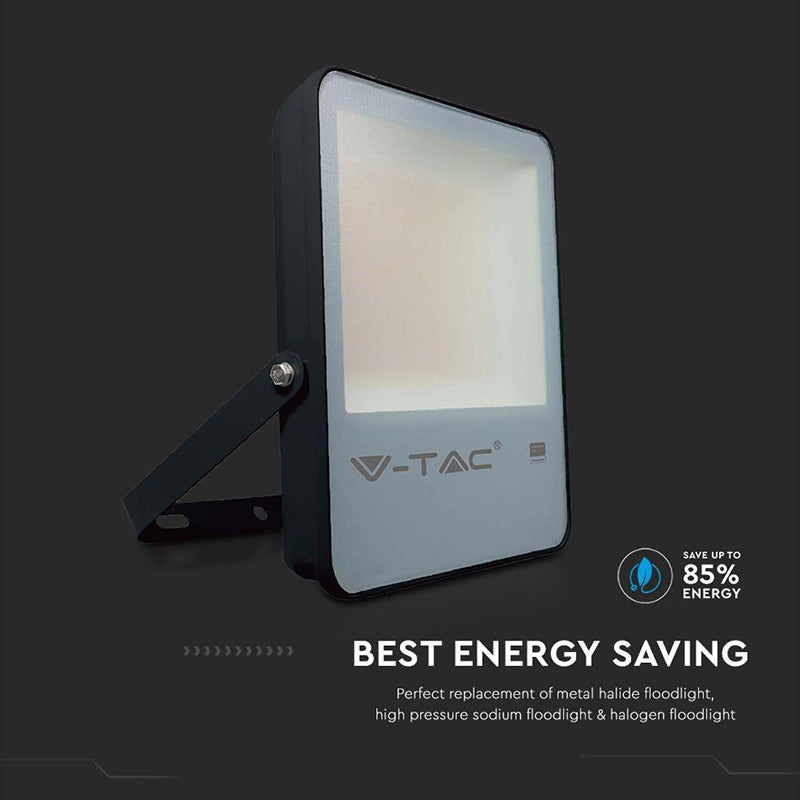 Reflector LED SMD 30W 137 lm/W 6500K IP65 cip Samsung negru/gri V-Tac SKU-20403