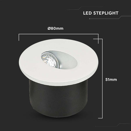 Spot LED steplight 3W 4000K, alb neutru, corp aluminiu, IP20 V-Tac SKU-211208
