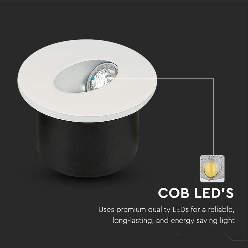 Spot LED steplight 3W 4000K, alb neutru, corp aluminiu, IP20 V-Tac SKU-211208