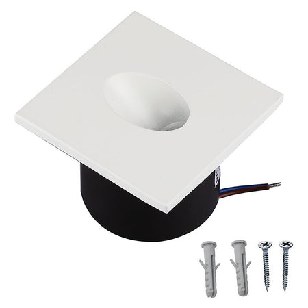 Spot LED steplight 3W pentru scări, pătrat, corp aluminiu, V-Tac