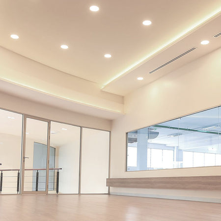 Spot LED cob încorporabil 30W cu eficiență 120 lm/W și corp rotund din aluminiu V-Tac
