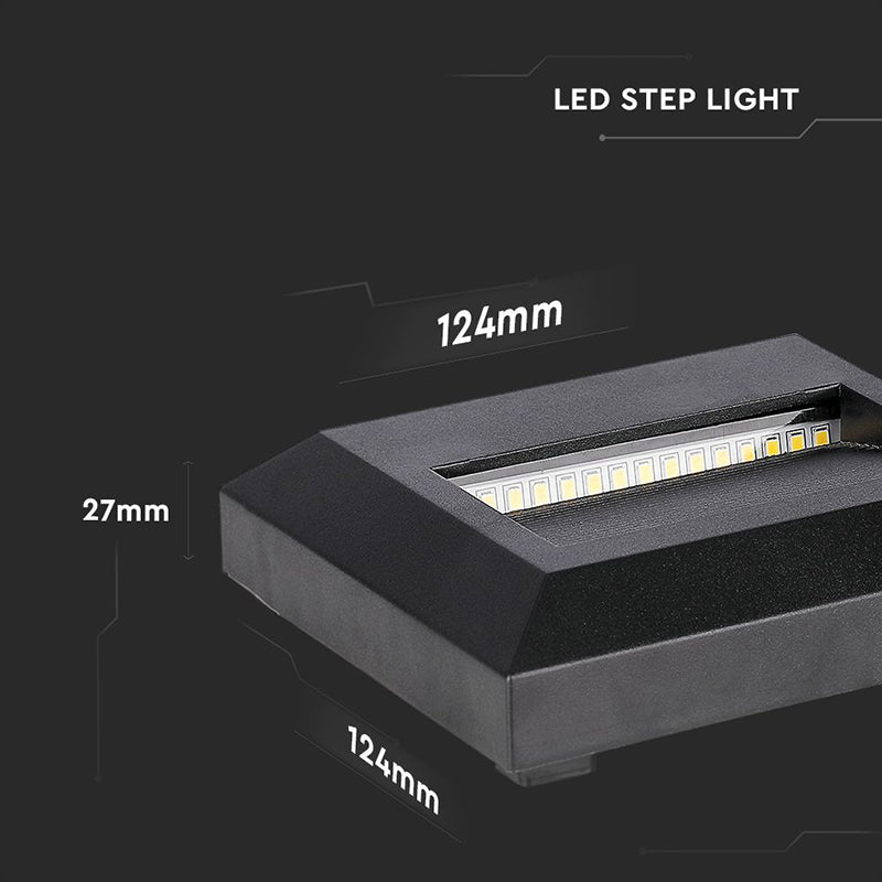 Corp iluminat LED pătrat pentru scări 2W IP65, V-Tac