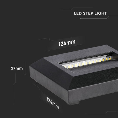 Corp iluminat LED pătrat pentru scări 2W IP65, V-Tac