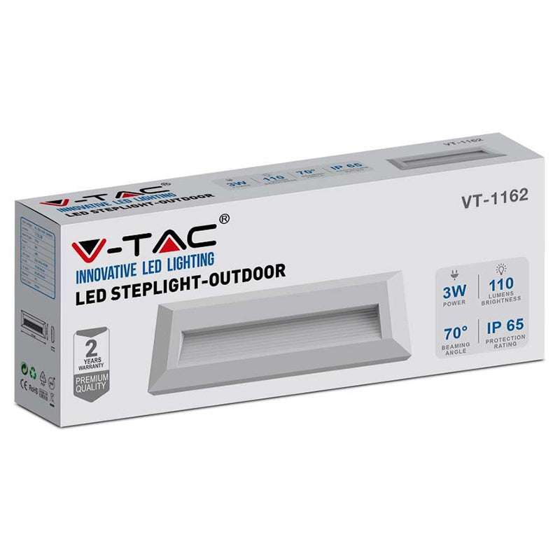 Corp iluminat LED pentru scări 3W, alb neutru, IP65, V-Tac