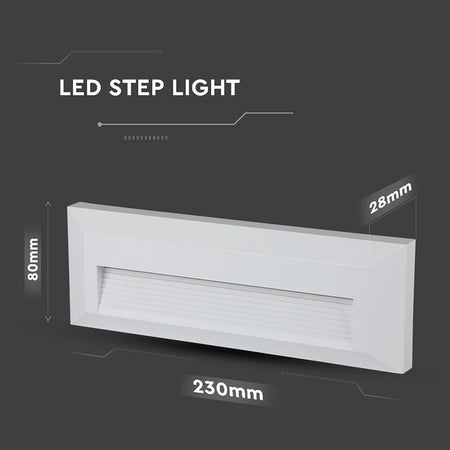 Corp iluminat LED pentru scări 3W, alb neutru, IP65, V-Tac