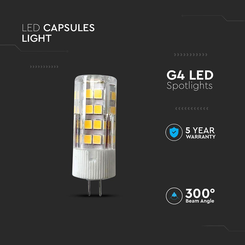 Bec LED G4 3.2W 4000K cip Samsung, lumina neutră, 385 lm, V-Tac SKU-21132