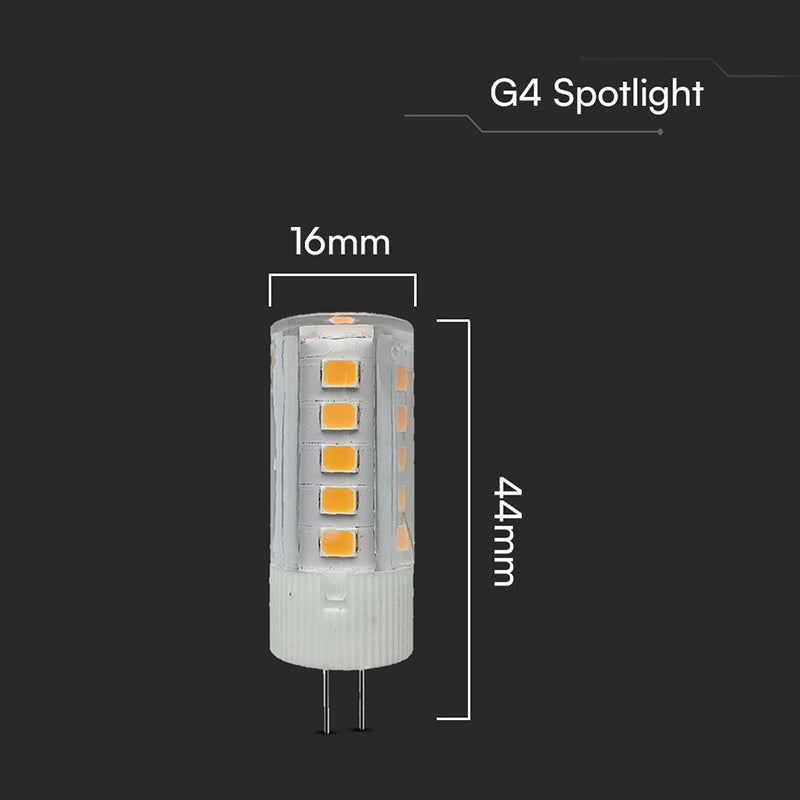 Bec LED G4 3.2W 6500K SMD Cip Samsung, 385 lm, 12V, instant pornire V-Tac SKU-21133
