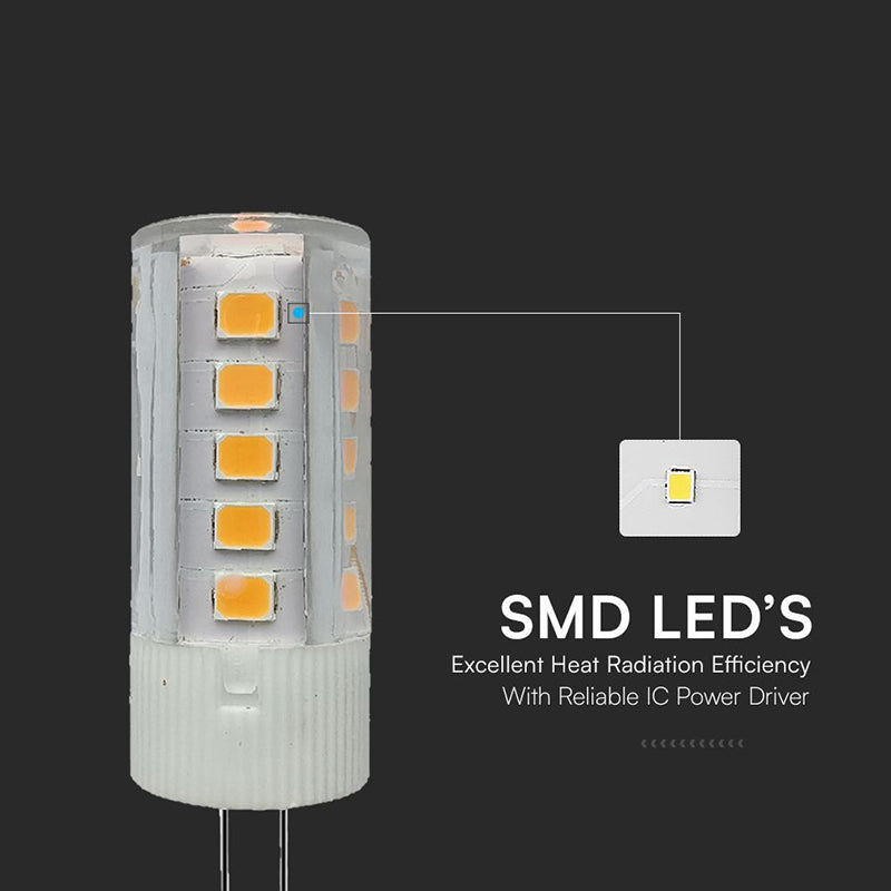Bec LED G4 3.2W 6500K SMD Cip Samsung, 385 lm, 12V, instant pornire V-Tac SKU-21133