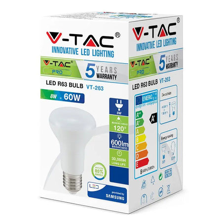 Bec LED R63 E27 8,5W cu cip Samsung V-Tac