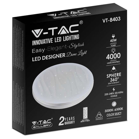 Aplică LED dimabilă 40W 3in1 cu telecomandă V-Tac SKU-2114601