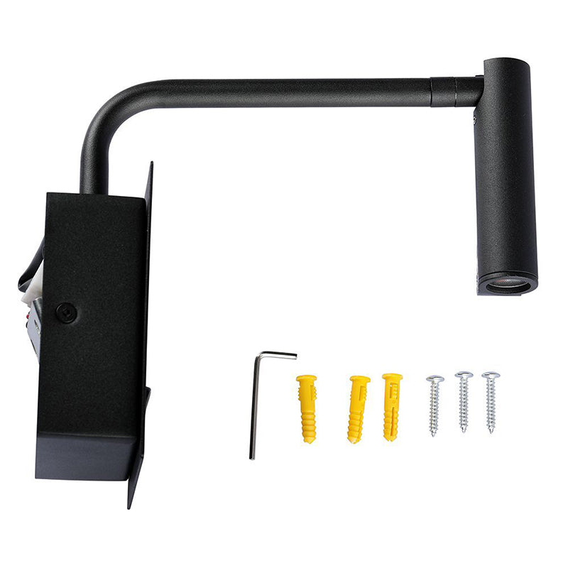 Lampă LED de perete 3W 3000K, negru, aluminiu, V-Tac SKU-211487