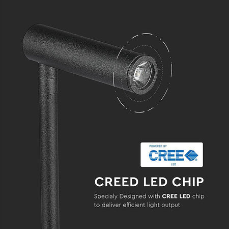 Lampă LED de perete 3W 3000K, negru, aluminiu, V-Tac SKU-211487