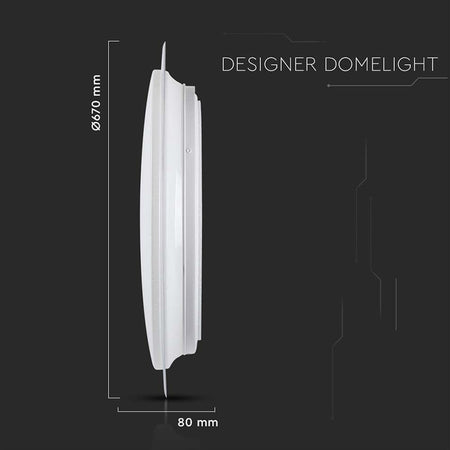Aplică LED rotundă 72 W 3IN1 dimabilă cu telecomandă V-Tac SKU-2114951