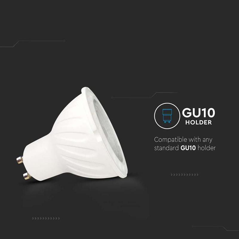Bec spot LED GU10 6W 3000K alb cald, cip Samsung V-Tac SKU-21165