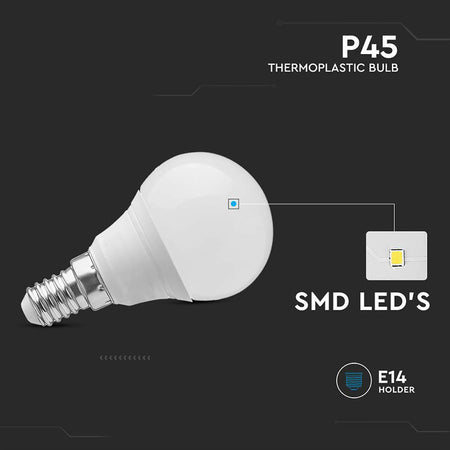Bec Led P45 E14 4.5w 4000k Alb Neutru, Cip Samsung