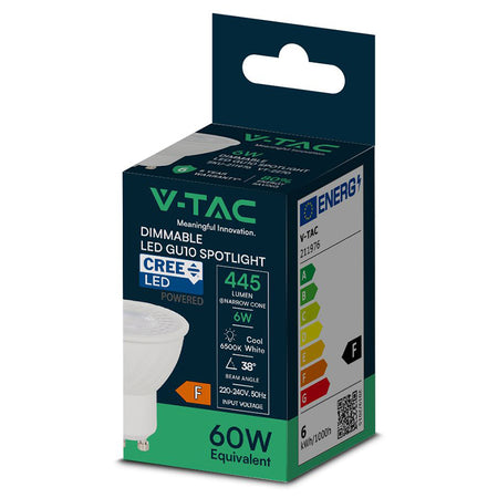 Bec spot LED GU10 6W dimabil cu cip Cree V-Tac
