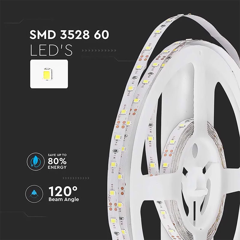 Banda Led Smd3528 60led/m 6000k Ip20 5m SKU-212005