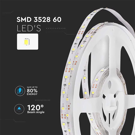 Banda Led Smd3528 60led/m 6000k Ip20 5m SKU-212005