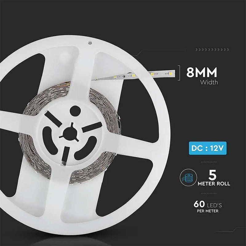 Banda Led Smd3528 60led/m Albastru Ip20 5m