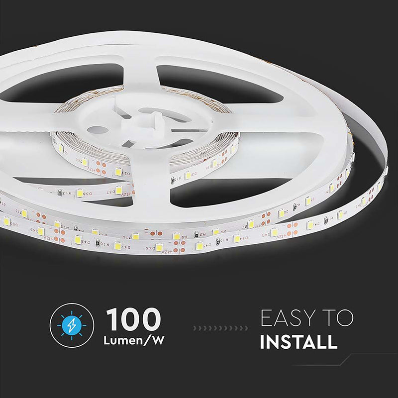 Bandă LED SMD3528 roșu IP20 5 m, 12 V, 420 lm/m, V-Tac SKU-212015