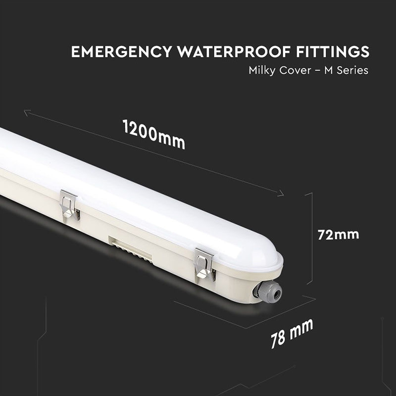Corp de iluminat LED cu kit de emergență 36 W 120 cm 4000K IP65 V-Tac SKU-2120223