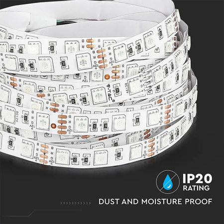 Banda Led Smd5050 60led/m Rosu Ip20 5m SKU-212128