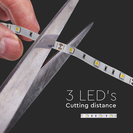 Bandă LED SMD5050 30 LED/m 6400K IP20 5 m, lumina rece, V-Tac SKU-212133
