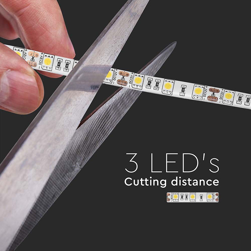 Bandă LED SMD5050 60 LED/m, 3000K, IP65, 5m - V-Tac SKU-212149