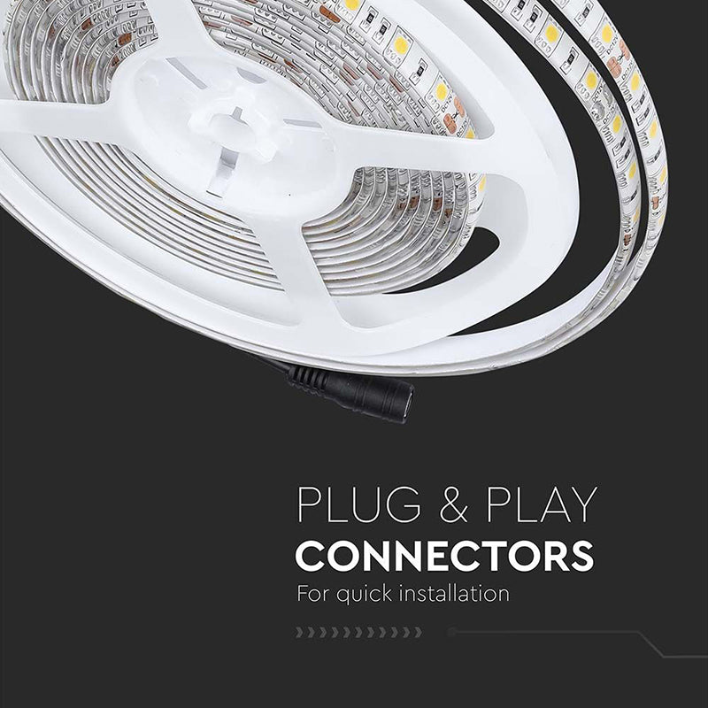 Bandă LED SMD5050 60 LED/m, 3000K, IP65, 5m - V-Tac SKU-212149
