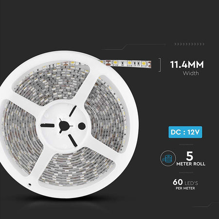 Bandă LED SMD5050 60 LED/m, 3000K, IP65, 5m - V-Tac SKU-212149