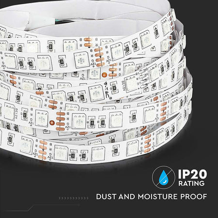 Bandă LED SMD5050 60 LED/m galben IP20 5m V-Tac SKU-212156