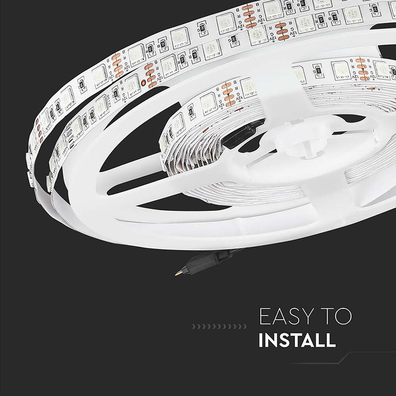 Bandă LED SMD5050 60 LED/m galben IP20 5m V-Tac SKU-212156